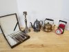 Item #554 — KNIVES, teapots, and misc
