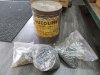 Item #803 — Old tin and nails