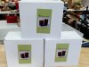 Item #380 — New Burgundy Pillar Candles in White Boxes