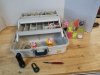 Item #37 — Tackle box, lures, knife, flashlight