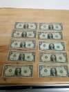 Item #57 — 10 1963 One Dollar Bills