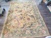 Item #334 — Large area rug approx 90 by 52 inch, has stain