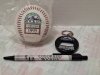 Item #417 — Colorado Rockies 1995 baseball,  bottle opener, ink pen
