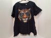 Item #407 — Black Tiger Graphic T-Shirt, ladies size 3XL