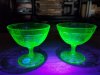 Item #86 — Vaseline glass, exc condition, 3.5 inch tall