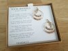 Item #95 — Gold cross beaded hoop earrings