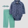 Item #527 — New Baby Boys\' Shifley Chambray Top with Bow, 6m