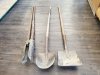 Item #202 — SHOVELS and post hole digger