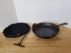 Item #127 — Cast iron cookware, pan approx 12 by 2 inch not including handle