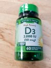 Item #458 — New Green Vitamin D3 Supplement Bottle, 11/2026