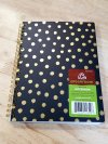 Item #226 — New Black Gold Polka Dot Spiral Notebook