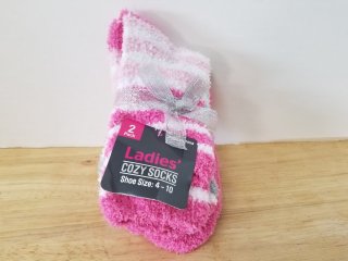 Item #714 — 2 new pairs ladies cozy socks size 4-10 photo 1 of 2