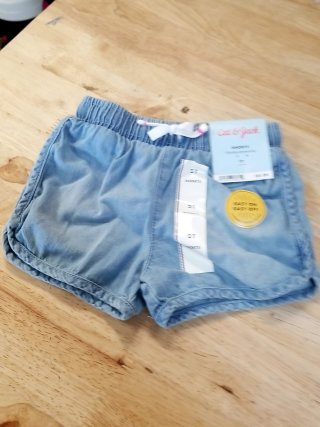 Item #746 — New Toddler Girls\' Denim Woven Pull-On Short, 2T photo 2 of 2