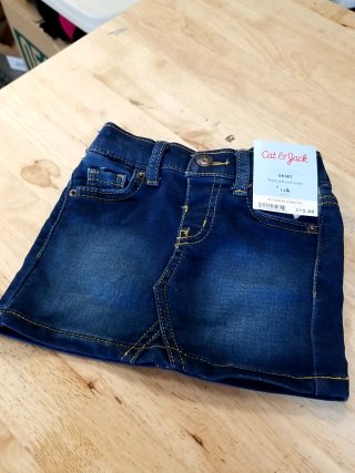 Item #744 — New Toddler Girls\' Denim Skirt - Cat & Jack, 12M photo 2 of 2