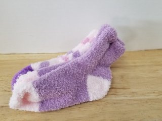 Item #723 — New 2 pack girls cozy socks size 10-5.4 photo 2 of 2