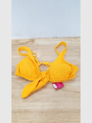 Item #676 — Yellow Textured Bikini Top XS 00 photo 1 of 2
