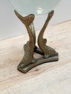 Item #282 — Brass Crystal ball on stand, approx 8.5 inch tall photo 3 of 4