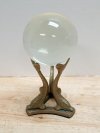 Item #282 — Brass Crystal ball on stand, approx 8.5 inch tall photo 1 of 4