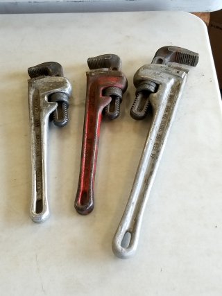 Item #78 — Vintage Ridgid Pipe Wrench Set