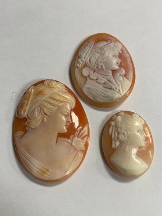 Item #59 — Three Cameo Brooches photo 1 of 5