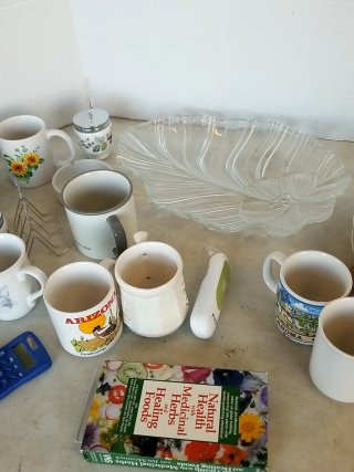 Item #341 — Mugs, Glass Bowl & Kitchen Lot photo 3 of 4