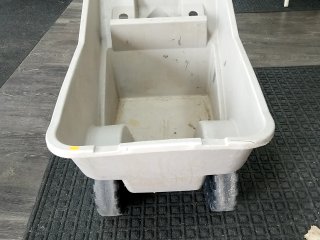 Item #256 — Plastic Utility Cart approx 40 by 30 by 24 photo 2 of 5