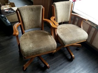 Item #248 — Octagonal Wood Dining Table w/ 4 Chairs photo 4 of 5