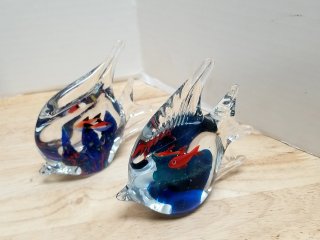 Item #75 — Glass fish and dolphin decor, tallest 7 inch photo 3 of 5