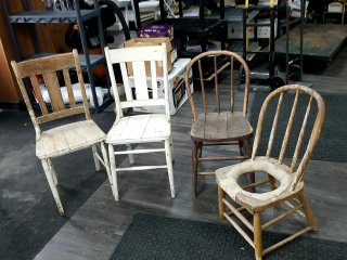 Item #233 — Four Wooden Chairs photo 1 of 6