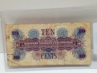 Item #224 — 10 Cent Military Payment Certificate photo 3 of 3