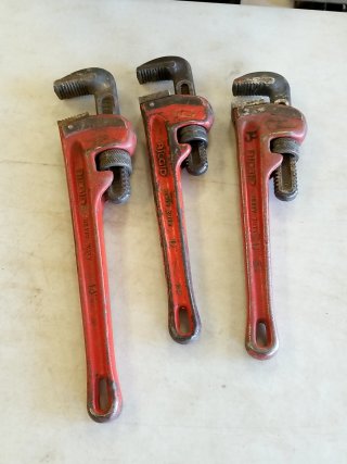 Item #86 — Three Ridgid Pipe Wrenches photo 1 of 3