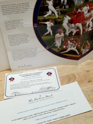 Item #291 — 2002 Anaheim Angels World Series Plate, exc cond photo 4 of 5