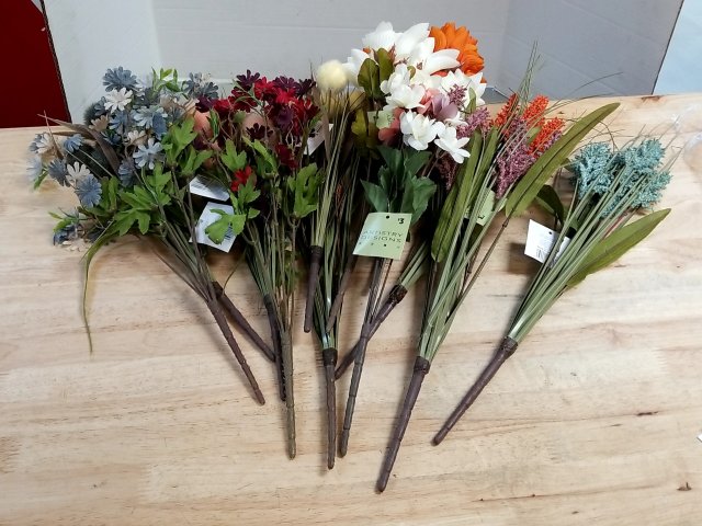 Item #342 — New Artificial Floral Bouquets 18 in