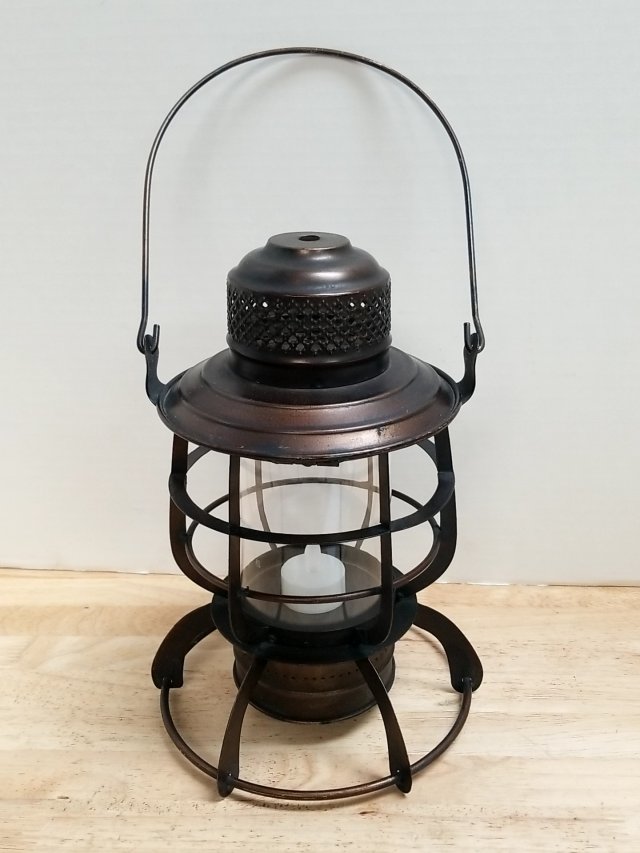 Item #19 — Vintage Metal Lantern with Handle 12 inch photo 1 of 2