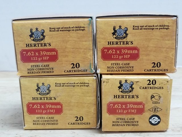 Item #20 — 80 Rounds Herters 7.62 x 39mm ammo, cant ship
