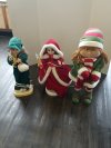 Item #258 — CHRISTMAS Dolls Trio, 2 are electric, tallest 30 inch photo 1 of 4