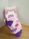 Item #173 — Girls Purple Pink Cozy Socks size 10-5.4