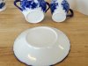 Item #253 — Blue Floral Porcelain Tea Set, tallest 8 inch, great shape photo 5 of 5