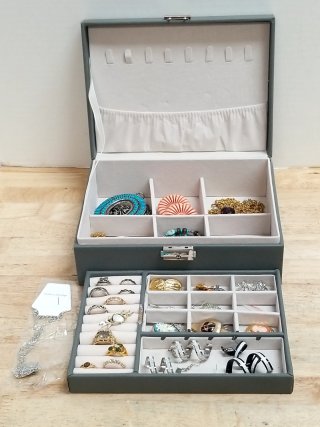 Item #5 — Jewelry Box with Assorted Pieces