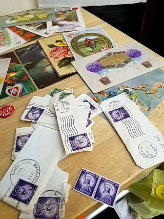 Item #89 — Vintage Naval Postcards, stamps, pin photo 2 of 12