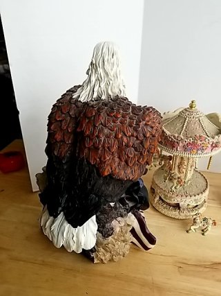 Item #107 — Eagle & Carousel Figurines, some chips photo 6 of 7