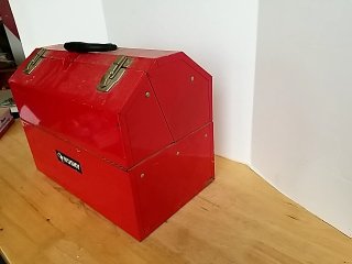 Item #69 — HUSKY Red Metal Toolbox 18 x 14 x 10 inch photo 2 of 4