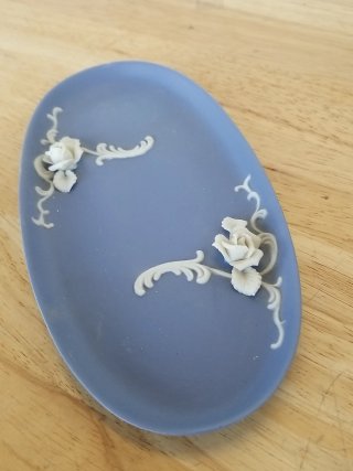 Item #260 — Blue Wedgwood Jasperware Set, tallest 6 inch photo 4 of 5