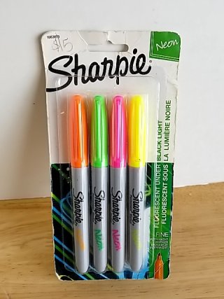 Item #490 — New Neon Sharpie 4-Pack