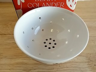 Item #499 — New Strawberry Ceramic Colander 6 in photo 3 of 3