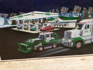 Item #90 — New HESS Toy Truck and Tractor Set, lights/sounds, 13 inch long photo 3 of 4