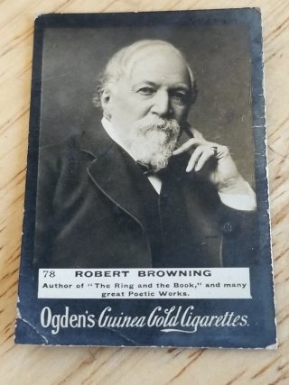 Item #51 — Robert Browning Cigarette Card, 1.5 in photo 1 of 2