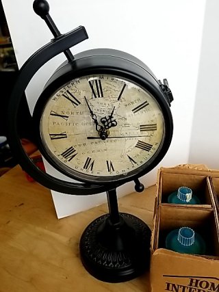 Item #116 — Vintage Clock & Candle Holder Lot photo 2 of 4