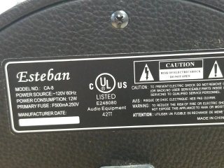 Item #24 — Esteban G-10 Guitar Amplifier, works photo 4 of 4