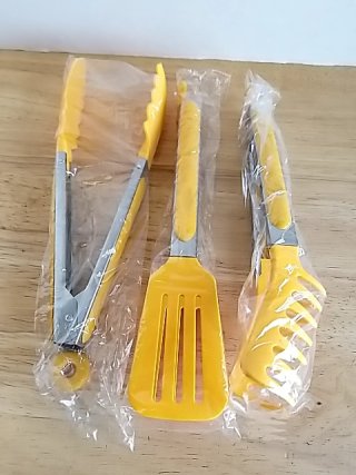 Item #453 — New Yellow Kitchen Utensil Set